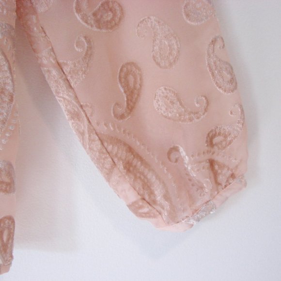 Nanette Lepore Tunic Blouse Cream Flowy Loose Romantic Holiday Party Size Medium - Picture 8 of 15